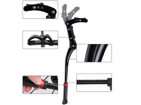 Bicycle foot kickstand RockBros JC1005BK Black bicycle stand