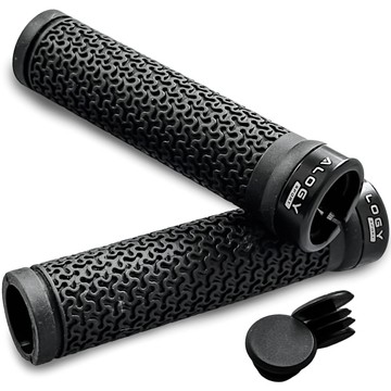 Bicycle grips, ergonomic handlebar grips, for MTB Alogy Sport bike, Black [2 pcs]