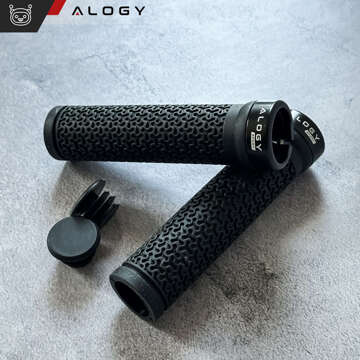 Bicycle grips, ergonomic handlebar grips, for MTB Alogy Sport bike, Black [2 pcs]