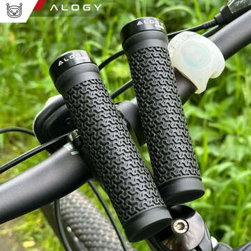 Bicycle grips, ergonomic handlebar grips, for MTB Alogy Sport bike, Black [2 pcs]