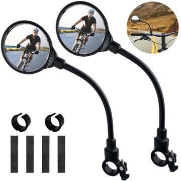 Bicycle mirror Rockbros FK-419 spherical convex adjustable 360 ​​black (2 pcs.)