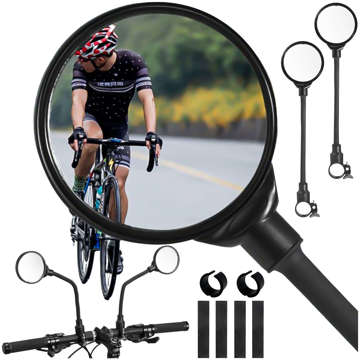 Bicycle mirror Rockbros FK-419 spherical convex adjustable 360 ​​black (2 pcs.)