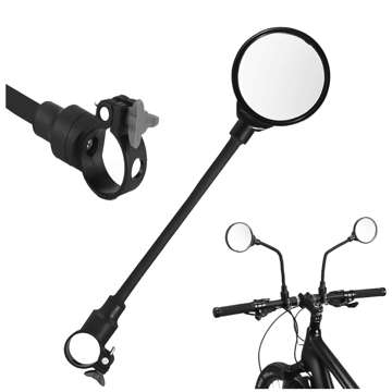 Bicycle mirror Rockbros FK-419 spherical convex adjustable 360 ​​black (2 pcs.)