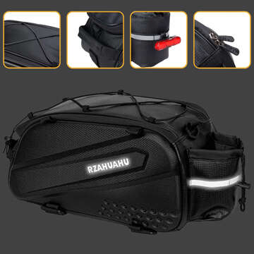 Bicycle pannier bag for bicycle rear trunk 12l, black