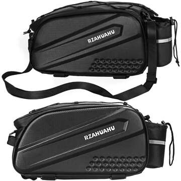 Bicycle pannier bag for bicycle rear trunk 12l, black