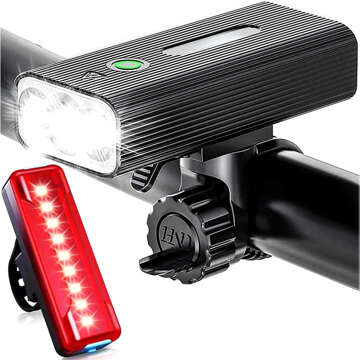 Bike Light Front Rear LED Front Rear Bike Light Lighting Waterproof IPX5 USB Bike Light Alogy