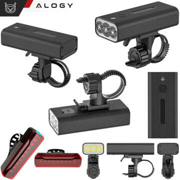 Bike Light Front Rear LED Front Rear Bike Light Lighting Waterproof IPX5 USB Bike Light Alogy