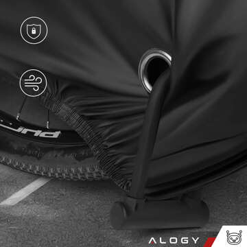 Bike/Scooter/Motorcycle Cover Tarpaulin Bike Case Protective Waterproof Winter/Summer with Case Alogy Black XL