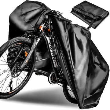 Bike/Scooter/Motorcycle Cover Tarpaulin Bike Case Protective Waterproof Winter/Summer with Case Alogy Black XL