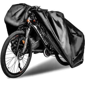 Bike/Scooter/Motorcycle Cover Tarpaulin Bike Case Protective Waterproof Winter/Summer with Case Alogy Black XL