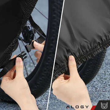 Bike/Scooter/Motorcycle Cover Tarpaulin Bike Case Protective Waterproof Winter/Summer with Case Alogy Black XL