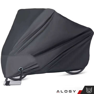 Bike/Scooter/Motorcycle Cover Tarpaulin Bike Case Protective Waterproof Winter/Summer with Case Alogy Black XL