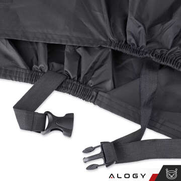 Bike/Scooter/Motorcycle Cover Tarpaulin Bike Case Protective Waterproof Winter/Summer with Case Alogy Black XL