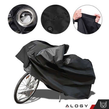 Bike/Scooter/Motorcycle Cover Tarpaulin Bike Case Protective Waterproof Winter/Summer with Case Alogy Black XL