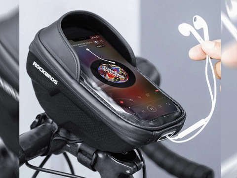 Bike bag bicycle pannier RockBros B70 phone holder Black