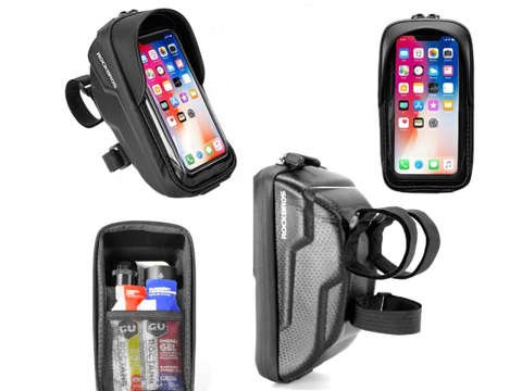 Bike bag bicycle pannier RockBros B70 phone holder Black