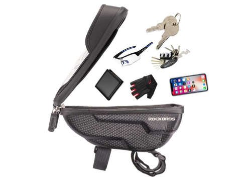 Bike bag bicycle pannier RockBros B70 phone holder Black