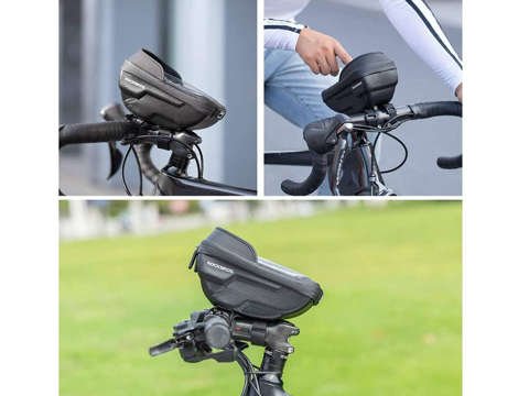 Bike bag bicycle pannier RockBros B70 phone holder Black