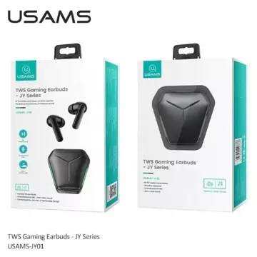 Bluetooth 5.0 Headphones USAMS TWS JY series Gaming wireless earbuds black/black BHUJY01