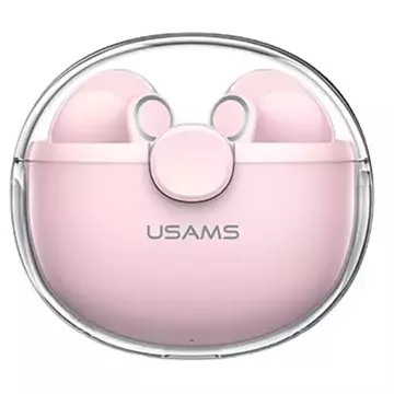 Bluetooth 5.1 headphones USAMS TWS BU series wireless pink/pink BHUBU04