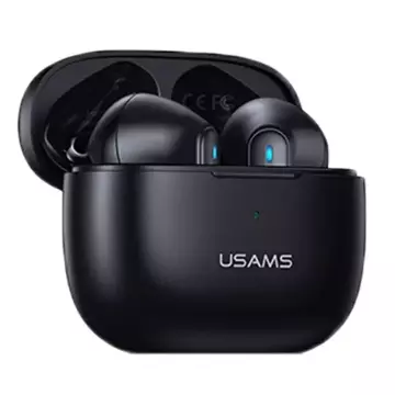 Bluetooth 5.2 headphones USAMS TWS NX10 Series Dual mic wireless black/black BHUNX01