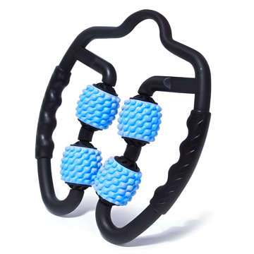 Body massager anti-cellulite manual muscle roller Alogy 4x massage roller Universal roller black and blue