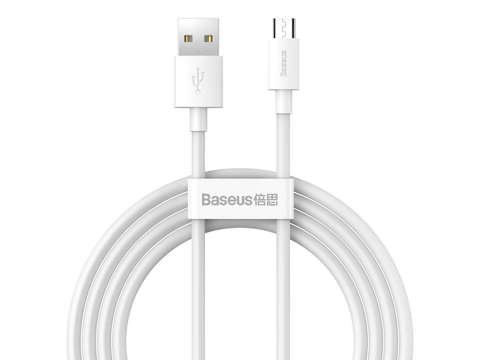 Cable 1.5m Baseus cable x2 USB - micro USB 2.1A White