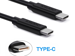 Cable Choetech 2x usb-c type c 3A macbook black