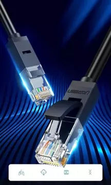 Cable UGREEN Ethernet patch cord RJ45 Cat 6 UTP 1000Mbps 5m black (20162)