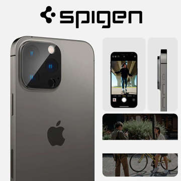 Camera cover spigen optik.tr camera protector 2-pack iphone 14 pro / 14 pro max black