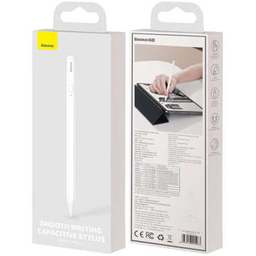 Capacitive stylus pen for touch screens 2in1 Baseus Stylus for Apple iPad White