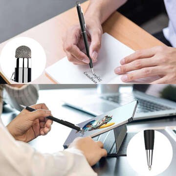 Capacitive stylus with pen