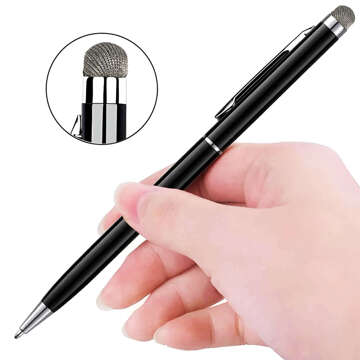 Capacitive stylus with pen
