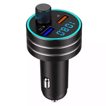 Car FM transmitter Bluetooth 5.0 MP3 player Car charger 2x USB