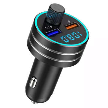 Car FM transmitter Bluetooth 5.0 MP3 player Car charger 2x USB