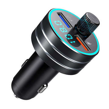 Car FM transmitter Bluetooth 5.0 MP3 player Car charger 2x USB