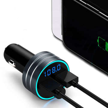 Car FM transmitter Bluetooth 5.0 MP3 player Car charger 2x USB