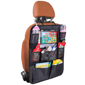 Car Organizer for Car for Back Seat Backrest Car Seat Protector Alogy for Tablet Black 2 Holders