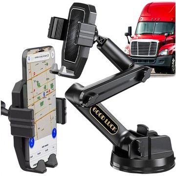 Car Phone Holder 7.2" for Truck Bus Lorry Excavator Car Long 43cm for Windshield Cockpit Alogy Black