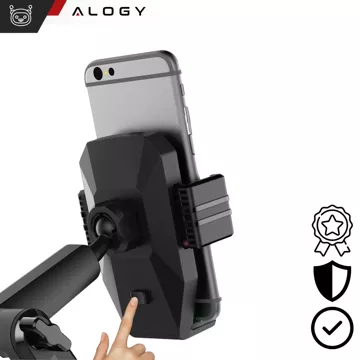 Car Phone Holder 7.2" for Truck Bus Lorry Excavator Car Long 43cm for Windshield Cockpit Alogy Black