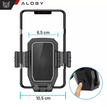 Car Phone Holder 7.2" for Truck Bus Lorry Excavator Car Long 43cm for Windshield Cockpit Alogy Black