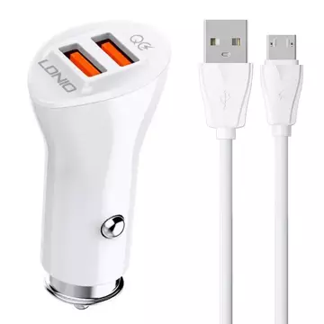 Car charger LDNIO C511Q 2USB MicroUSB cable