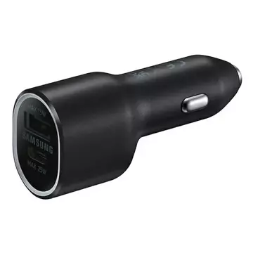 Car charger for Samsung EP-L4020NBEGEU USB-C/USB-A 40W Fast Charging black