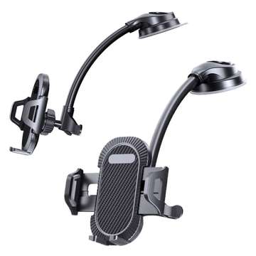 Car holder Car phone holder for the dashboard, windshield, dashboard Black