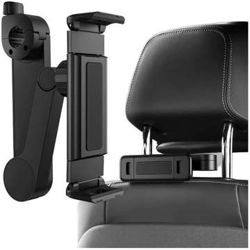 Car holder for phone tablet on car headrest Car Holder adjustable 4.7-8" Black