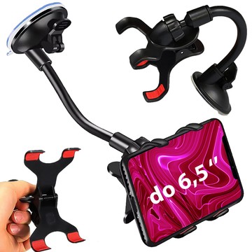 Car holder long 360° windshield clip