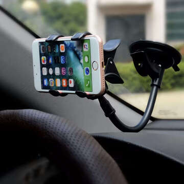 Car holder long 360° windshield clip