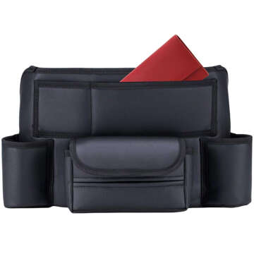 Car organizer for car between seat car seat Alogy Car drink holder tissues Black 2x headrest holder