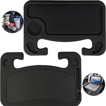 Car organizer steering wheel table tray holder laptop stand, drinks and meals Alogy black