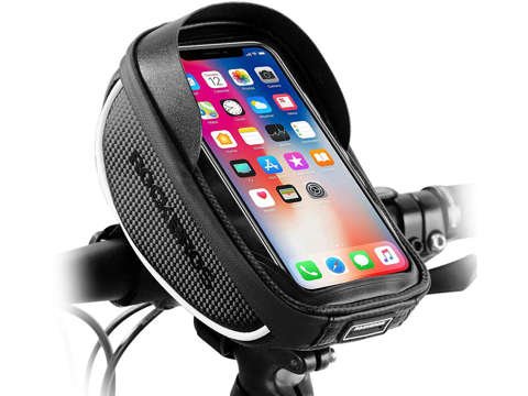 Case bicycle bag pannier phone holder RockBros 010-4BK Black